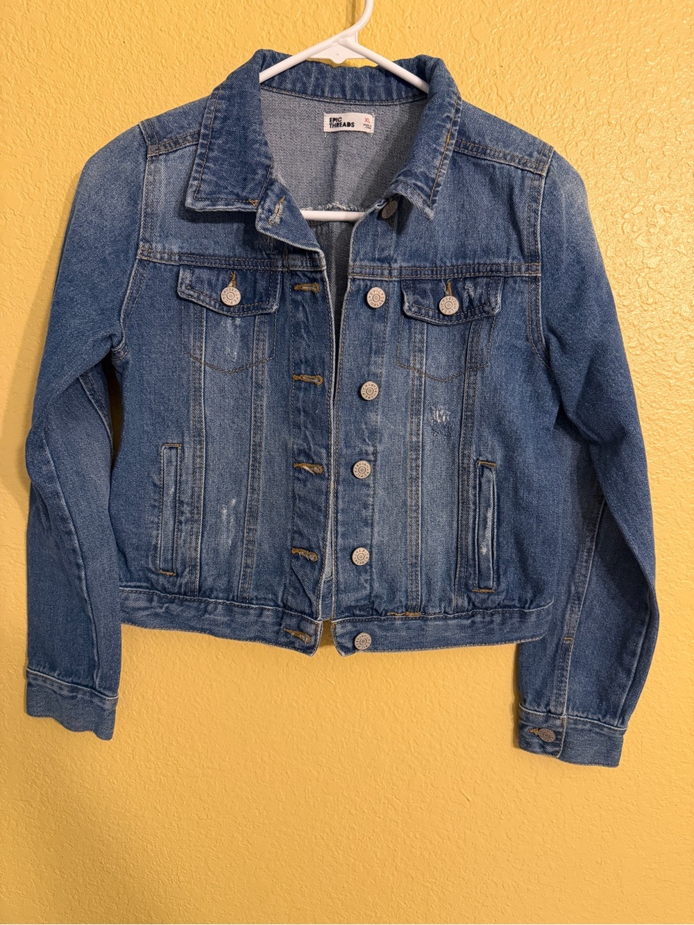 Epic Threads Girl’s Denim Jacket in Medium Blue Wash